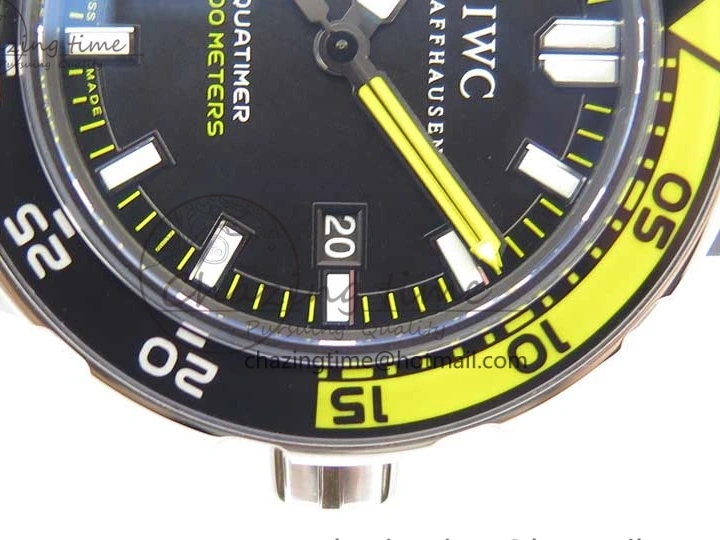 MIROTIME 0813 GoAnywhere Aquatimer SS IW356802 ZZF 1:1 Best Edition Black Dial on Black Rubber Strap MIYOTA 7128